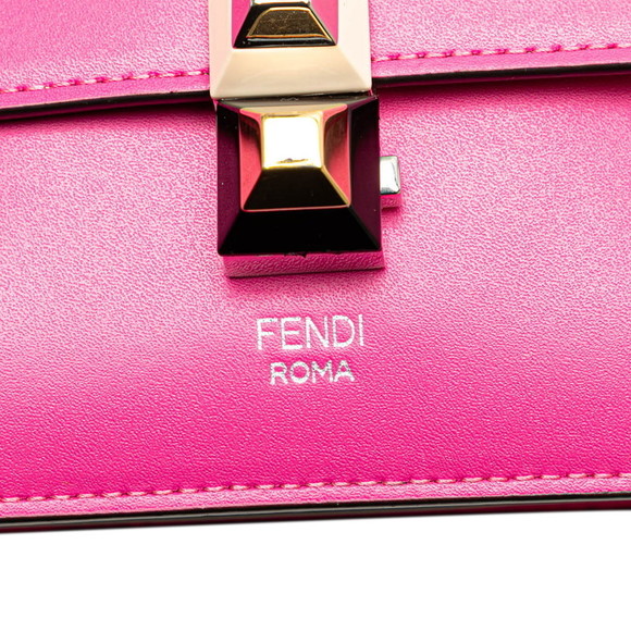 Fendi Bag Chain Pink Shoulder Leather Canai - Picture 6 of 8